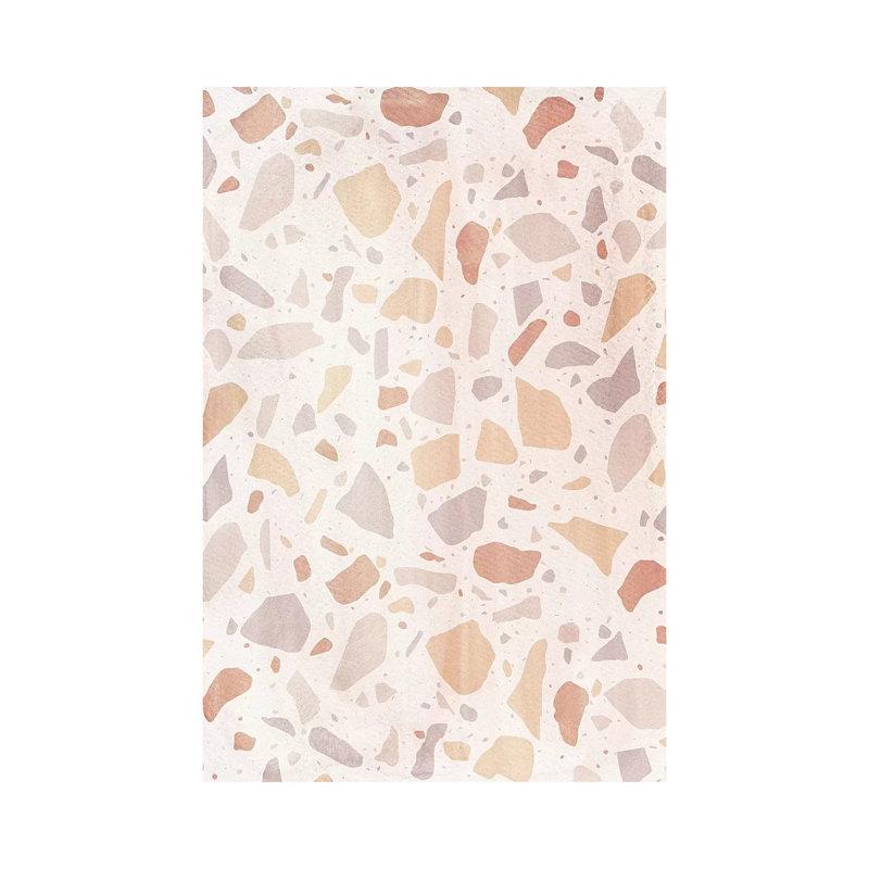 Pastel Terrazzo by Whales Way - Painting on Canvas, 30.48cm H x 20.32cm W x 1.91cm D, Wrapped Canvas
