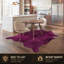 Tapis aubergine fait main en cuir de vache à imprimé animal 6 pi x 7 pi Novelty Spalding