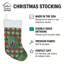 Chaussette de Noël noire Shar Pei PoinsettIas