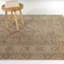 Tapis rectangulaire brun / beige tissé à la machine Caleb-75516416