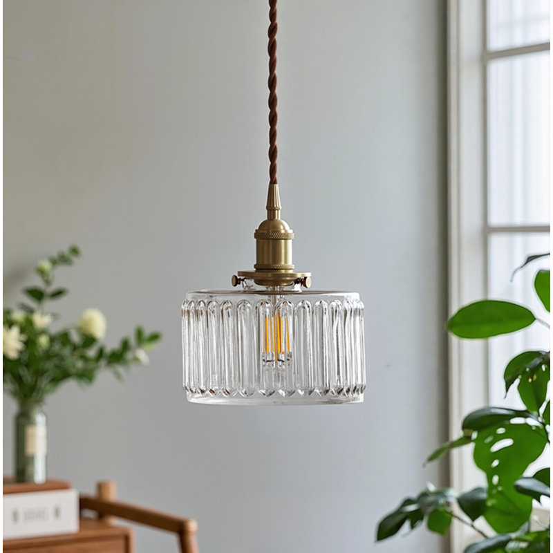 1-Light Pendant Lights Glass Clear