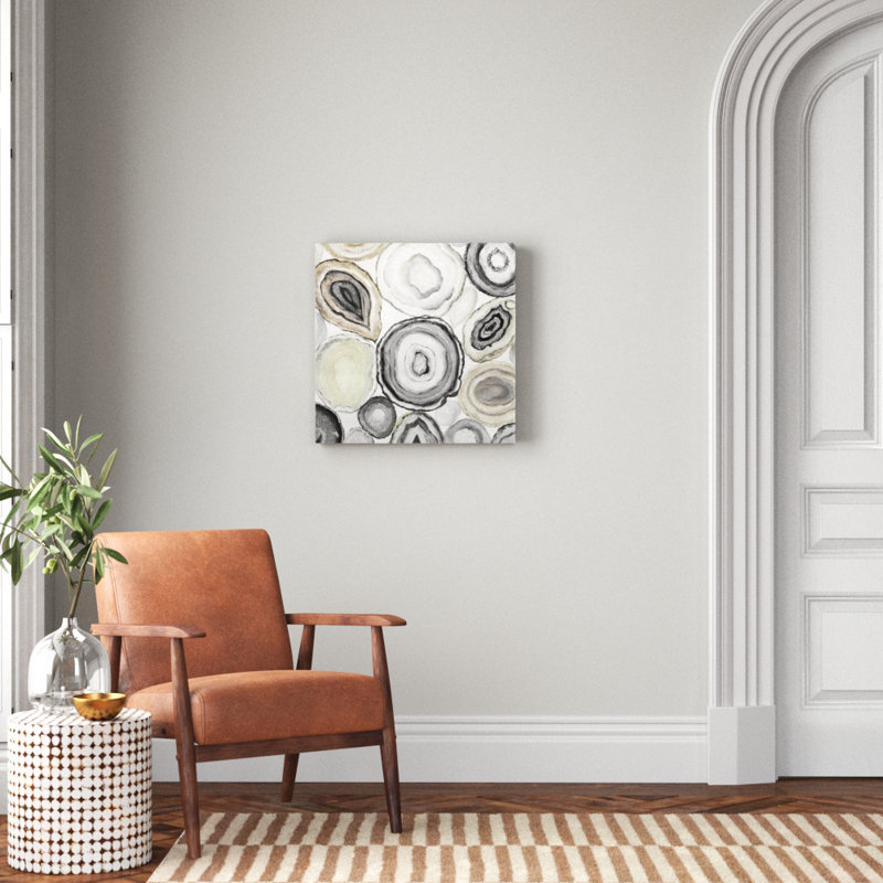 « geode divises i », peinture, H 24 po x l 24 po x P 1,5 po, Toile tendue