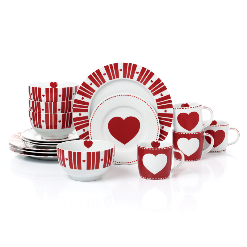 Porcelain China Dinnerware Set 16 Piece - Service for 4