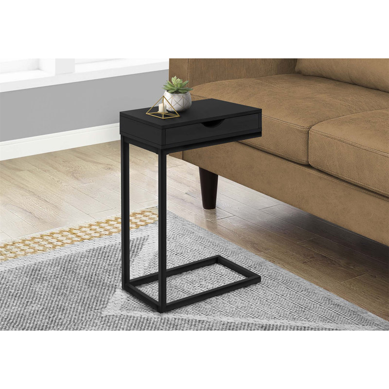Table de bout Marybeth, Noir, Noir, H 24,5 po x l 15,75 po x P 10,25 po