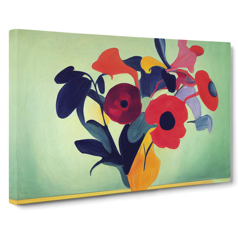 Unbeatable Modern Flowers - Wrapped Canvas, 50cm H x 76cm W x 3cm D