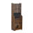 Multi-use Walnut Mdf Mid-century Cabinet For Cats With Scratch Bed