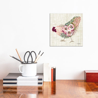 Botanical Rooster II by Michele Norman - Wrapped Canvas Gallery-Wrapped Canvas Giclée