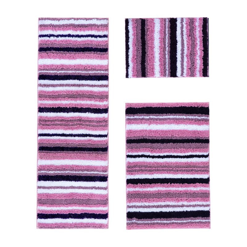 Ensemble de tapis de salle de bain 3 pièces Annaleese, Mauve