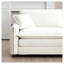 Canapé simple à accoudoirs profonds en velours côtelé beige avec design modulaire
