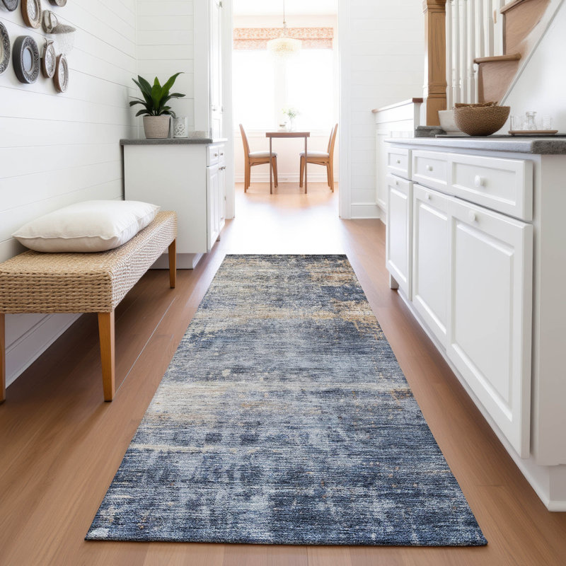 Premium Machine Washable Jerez AMF1217 Abstract Rug, Runner 2'3" x 7'6"