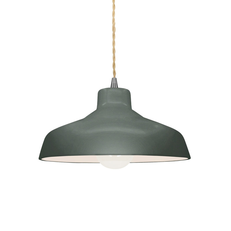 Gela 1 - Light Dome Pendant, 5.75" H x 11.5" W x 11.5" D, Brushed Nickel