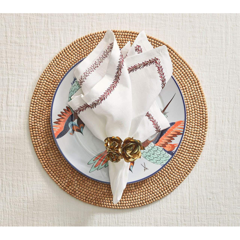 Wood Round Placemat, Natural