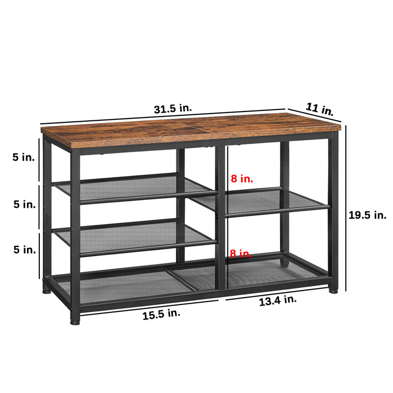5-Tier Entryway Bench with Shoe Storage for Entryway, Hallway