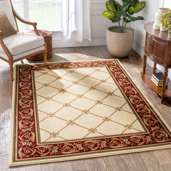 Astoria Grand Edna Ivory Transitional Trellis Formal Area Rug & Reviews ...