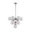 Lustre noir 10 lumières avec abat-jour en verre Stines-29485578-29485577