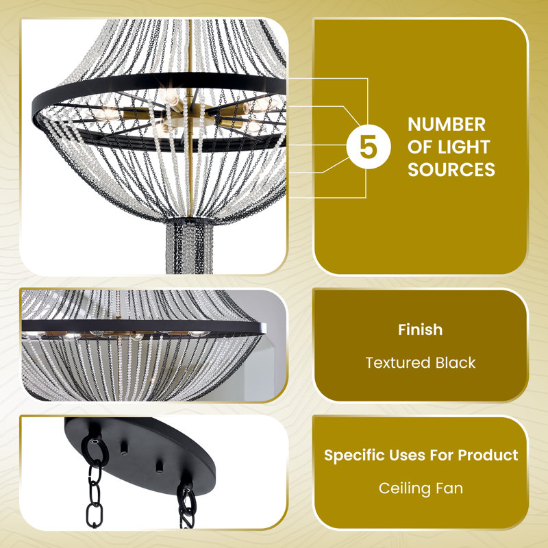 Alexia 5 - Light Dimmable Wagon Wheel Chandelier
