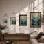 Waves in Repose Modern - Framed Print-124304448-124304449