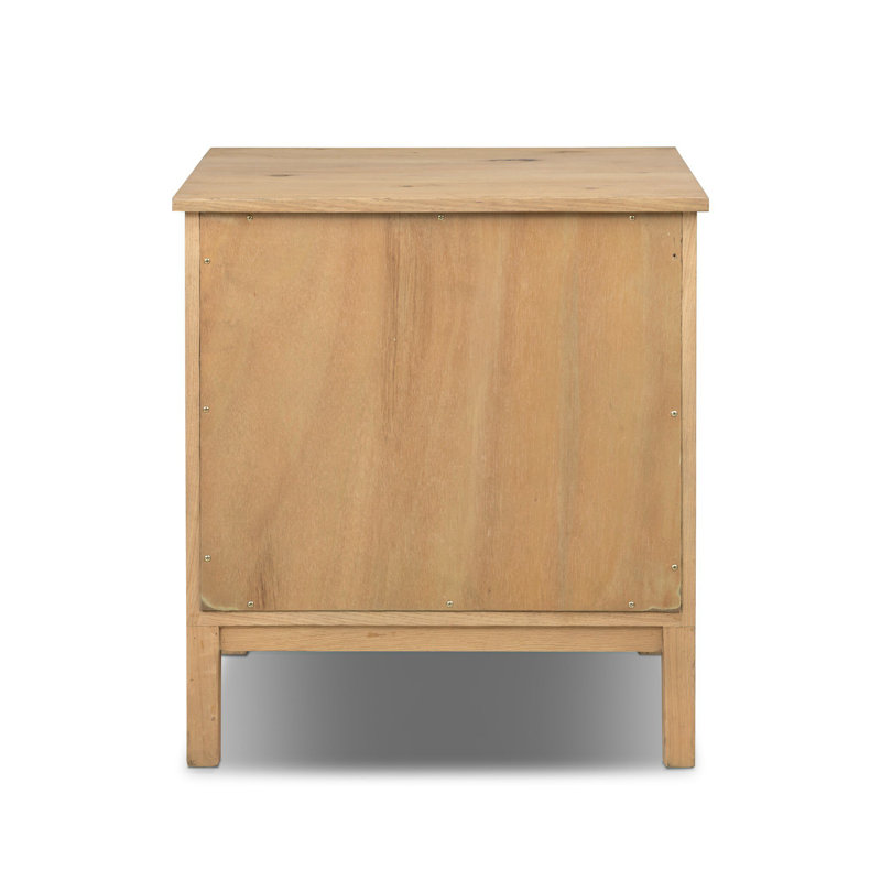 Alessio Left Nightstand-Aged Natural Oak, Natural Oak, Right