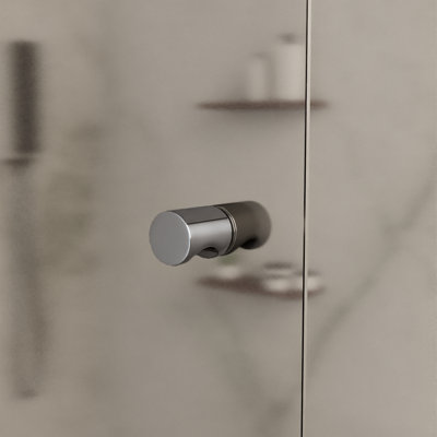 Brixwell BSK140CH Back To Back E Z Grip Style Knob For 1/4" to 1/2" (6 to 12mm) Glazing Thickness Polished Chrome Finish