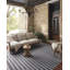 Charlie Striped Hand Loomed Polyester Indoor / Outdoor Area Rug in Black/Grey-96812931