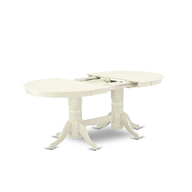 9 Piece Dining Room Set Contains an Oval Wooden Table with Removable leaf and 8 Upholstered Chairs, linen white, Black/White
