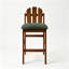 Tabouret de bar rembourré en bois d'hévéa, de style milieu du siècle, ensemble de 2-1362438717