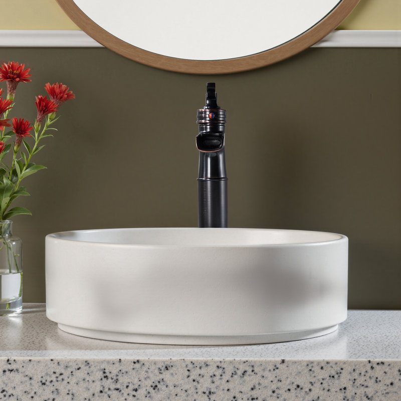 Vessel Bathroom Faucet With Drain Assembly, Oil Rubbed Bronze