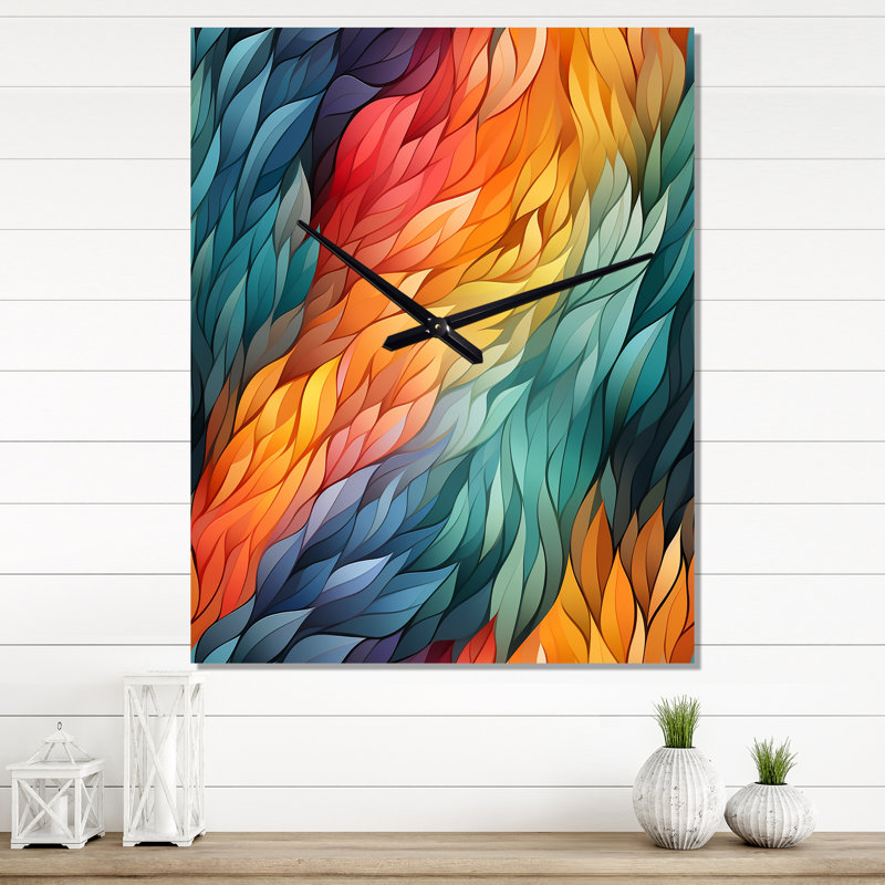 Verre mosaïque I - horloge murale moderne, Petit