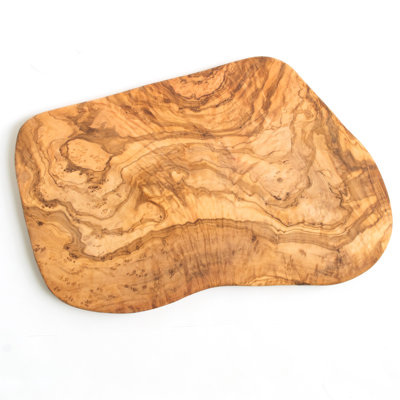 Grande planche à découper en bois d'olivier de forme naturelle