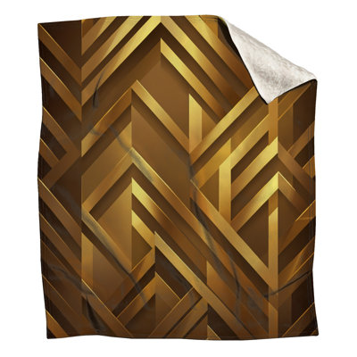 Couvertures dorées à motif de chevrons