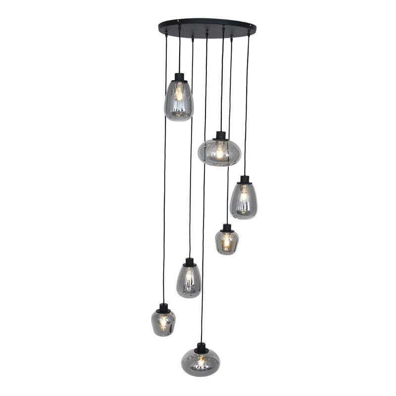 Jay 7 - Light Black Cluster Pendant