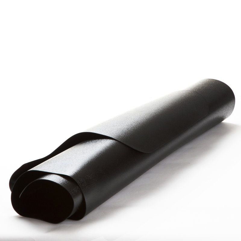 Black Scratch-Resistant Polypropylene Office Chair Mat for Hard Floors