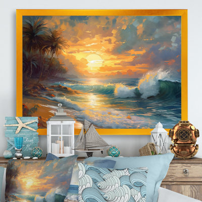" Yellow And Blue Seaside Serenity "