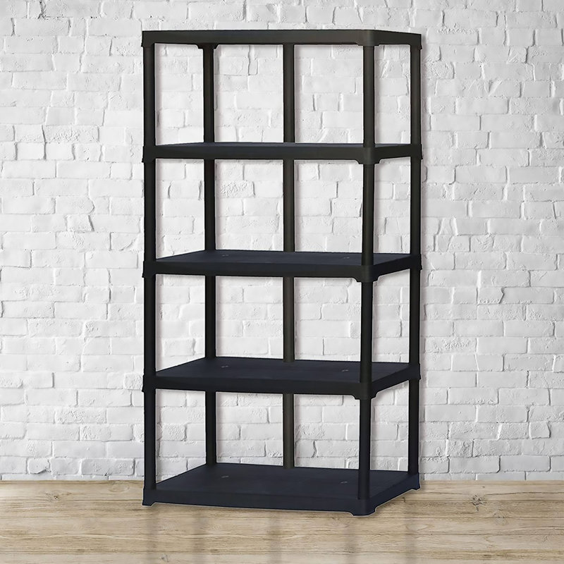 Manufactured Wood Shelving Unit, 100cm H x 176cm W x 45cm D, Anthracite