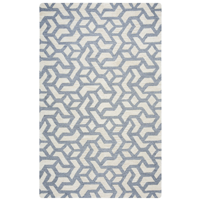 Wool Geometric Indoor Rug, Rectangle 8' x 10'