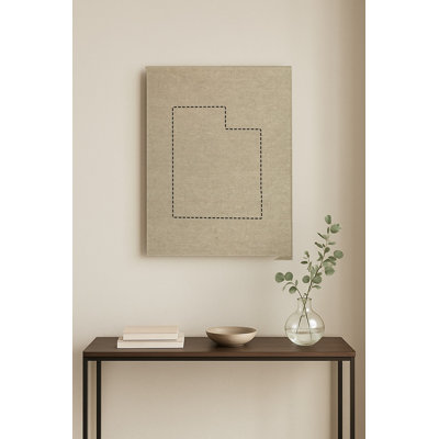 Utah State Outline - Portrait, art mural en métal