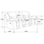 Canapé inclinable gris Sebring