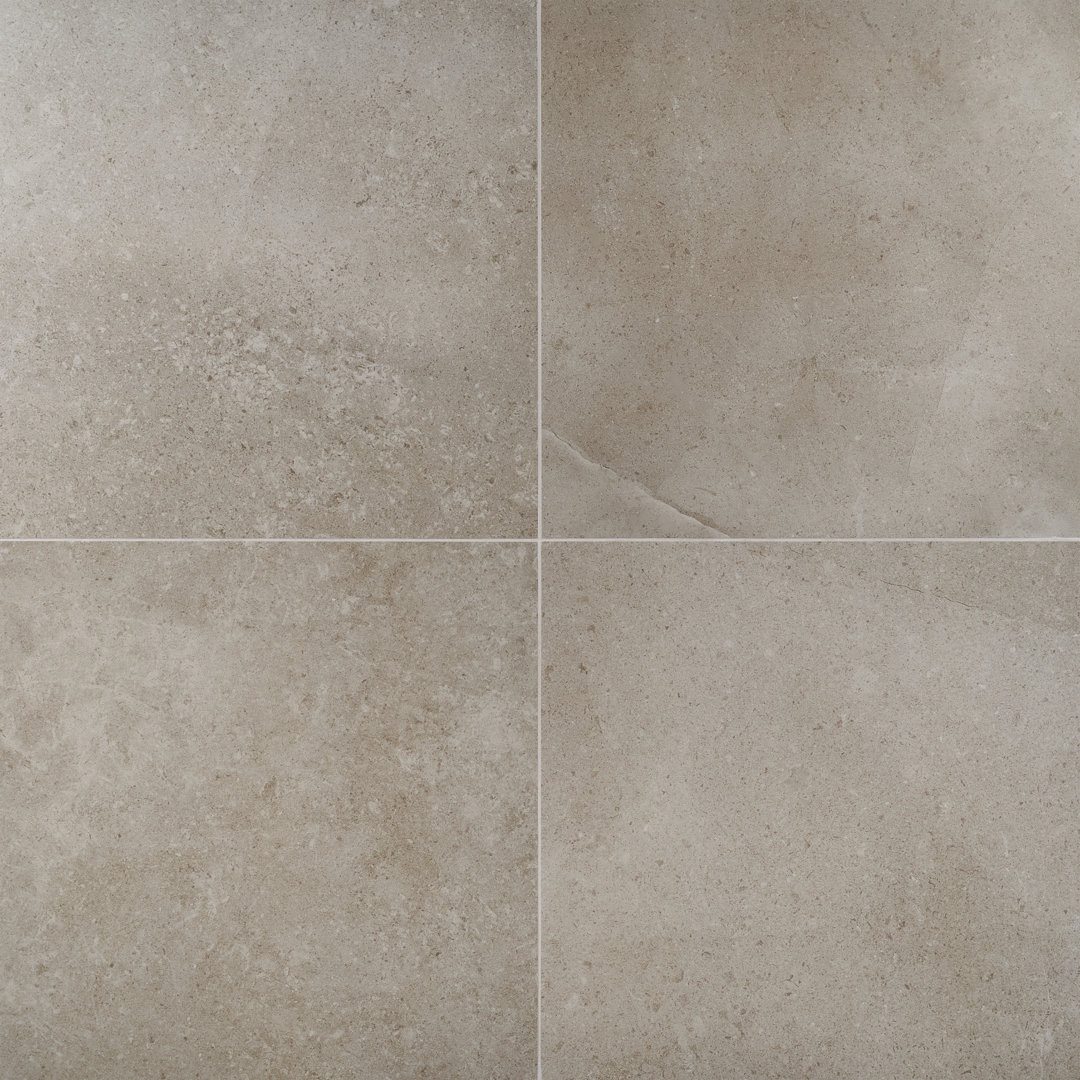 Grava 24" x 24" Matte Porcelain Stone Look Floor &Wall Tile (11.62 SQFT / Box) Bond Tile 