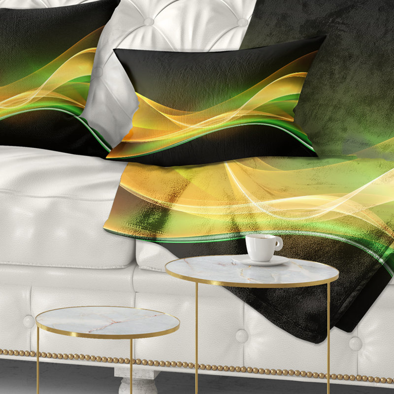  Abstract 3D Wave Design Pillow, Rectangular, 12" x 20"