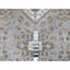 Tapis en laine biologique noué à la main 7 pi 10 po x 9 pi 9 po gris Karajé et motif géométrique