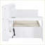 Lit de jour simple en bois de pin avec 3 tiroirs, bureau intégré Ports USB - Blanc-2122766836-2122766839