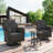 Mapleview Outdoor All-Weather 2-Person Wicker Conversation Set with Cushions for Patio, Porch, Garden-1100869404-1100869405