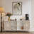Console Table with 4 Legs,2 Cabinets