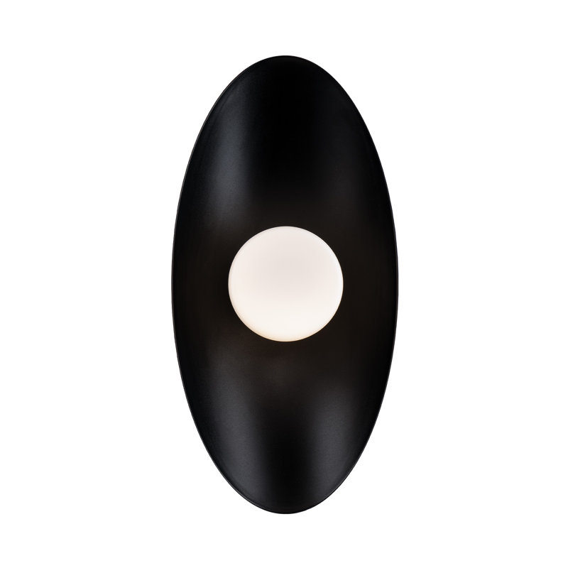 Glamour LED Flush Mounted Sconce, Black, 3500K