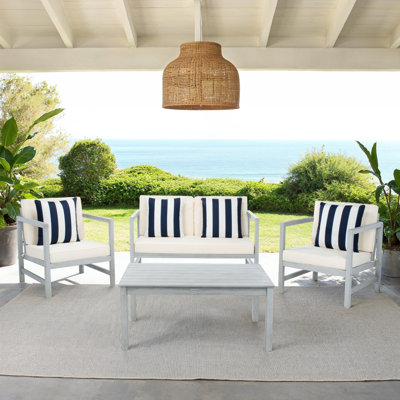 Nidhi Eucalyptus 4 - Person Patio Conversation Set with Cushions