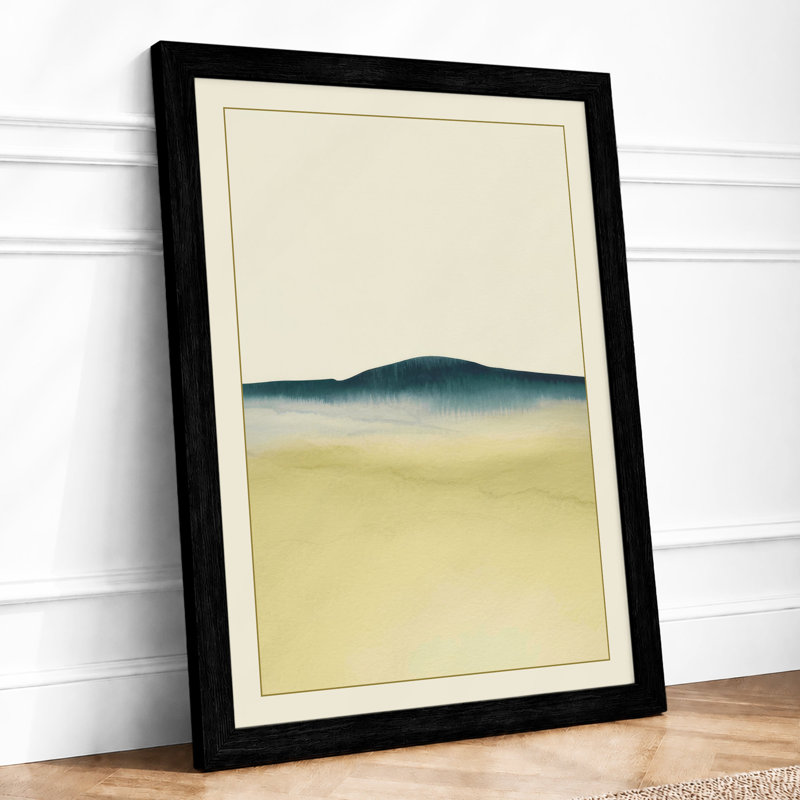 Distant Mountains Minimalist - Print, A2 - 59.4 x 42.0 cm, Black