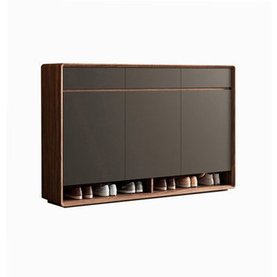 Modern minimalist solid wood storage shoe cabinet