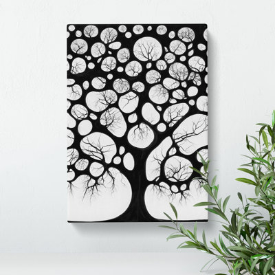 A Monochrome Tree No.3 - Wrapped Canvas Print