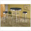 Ensemble de 2 tabourets de bar rétro et modernes avec sièges en similicuir et pieds chromés pour plus de confort et de style-325048951