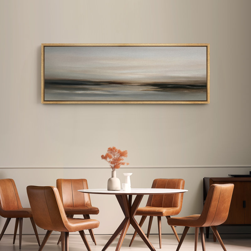 Grande impression sur toile encadrée, impression de paysage abstrait pour la décoration intérieure moderne, H 20 po x l 60 po